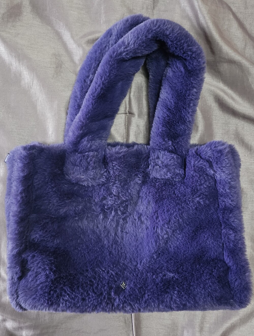 Call It Spring DOWNIE Purple Faux Fur Crossbody Tote Bag